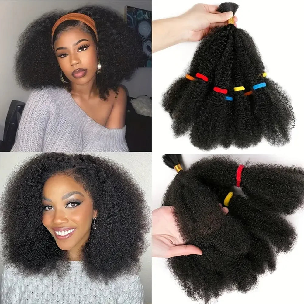 Afro Kinky Twist Braiding Hair 12 Inch Pre Fluffied Afro Kinky Hair Synthetic Bulk Hair Extensions For Women Ombre Braiding Hair