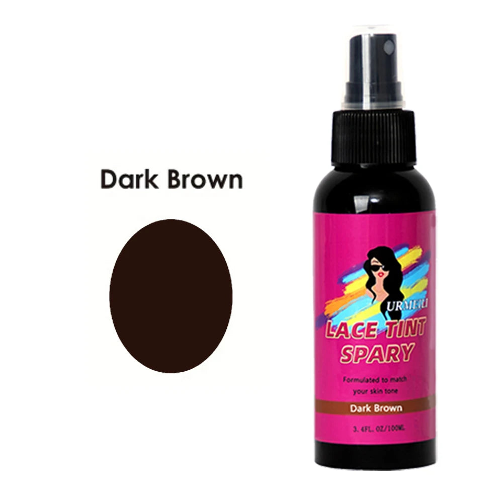 Lace Tint Spray for Wigs Tinted Melting Spray for Lace Grids Quick Drying Wig Knot Concealer 3.38 oz (100ml)