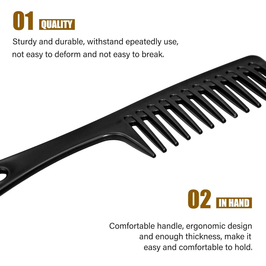 4pc Large Wide Tooth Comb Detangling Wet or Dry Combs for Shower, Hair Styling Brush for Natural, Curly, Long Hair for Women&Man
