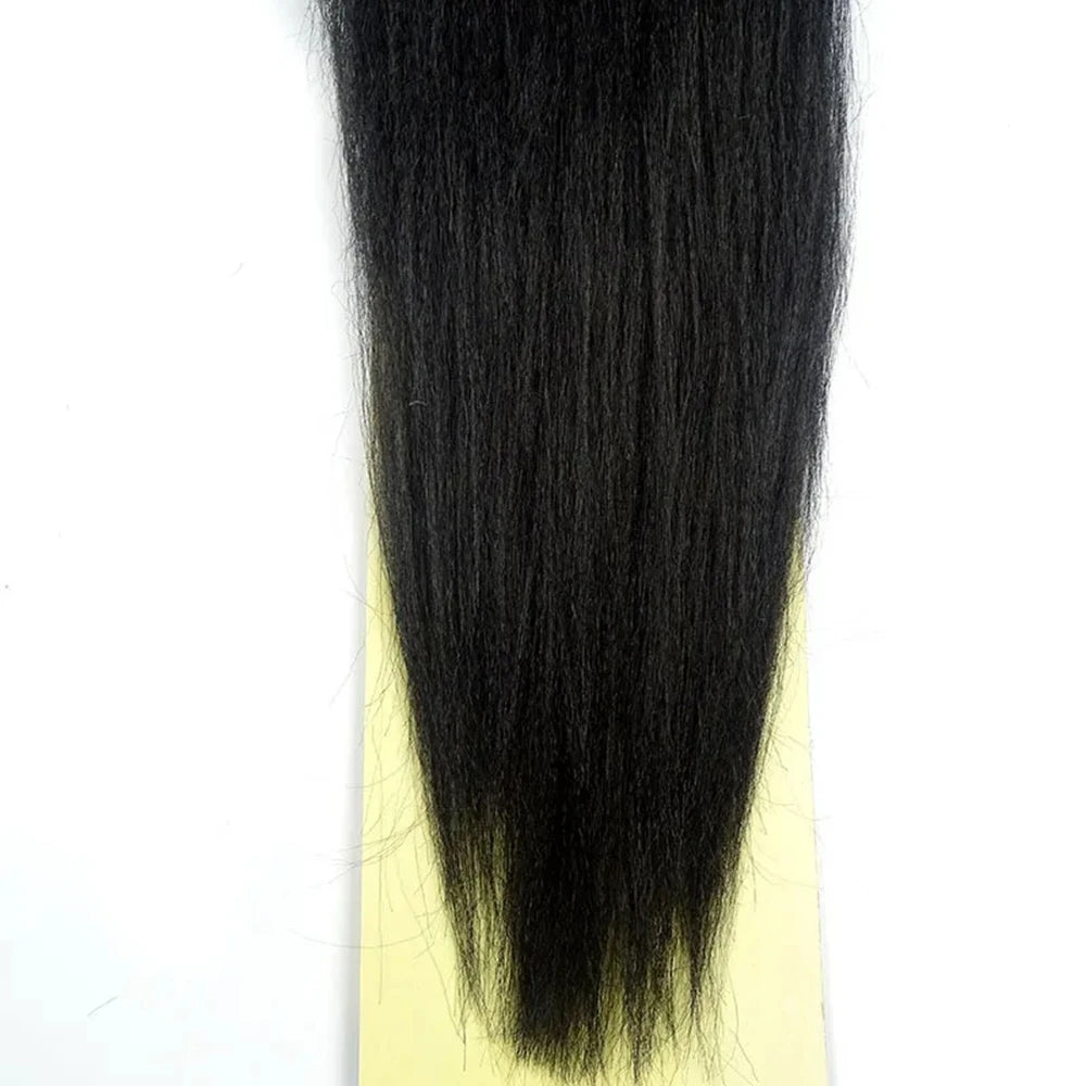 26 Inch Easy Braids Synthetic Yaki Texture Professional Braiding Hair Braids Hot Water Setting Black Braiding Hair Pre Stretched