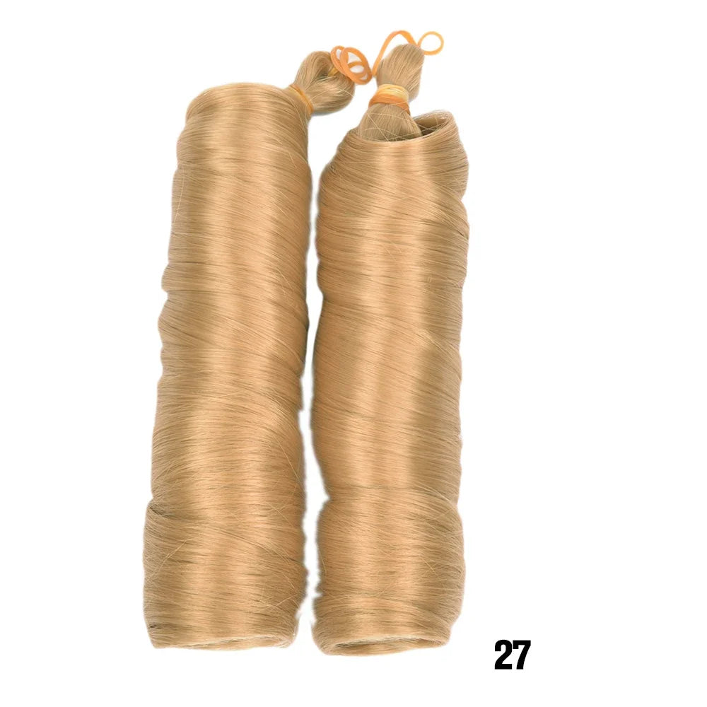 22 Inch Loose Wave Spiral Curl Synthetic Braids High Temperature Ombre Pre Stretched Hair Extensions French Curls For Women