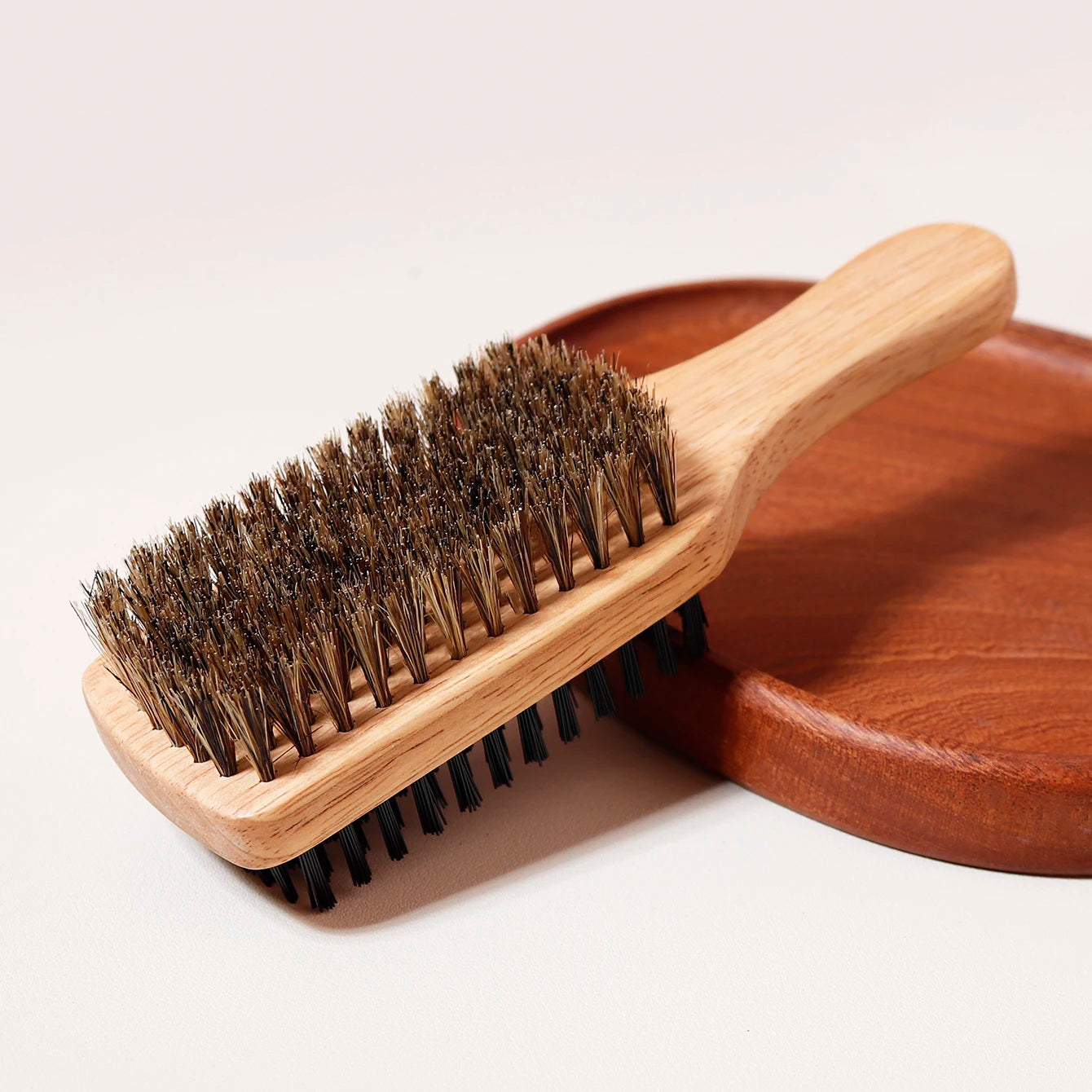 Double sided brush 1pc, soft and hard finishing and smoothing hair brush, hair styling brush，Special for real hair wigs