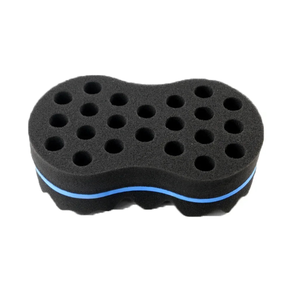Double Sided Wavy Sponge Brush, Porous Side Braid, Curly Hair, Wavy Sponge Shaping Tool,Special for Real Hair Wigs