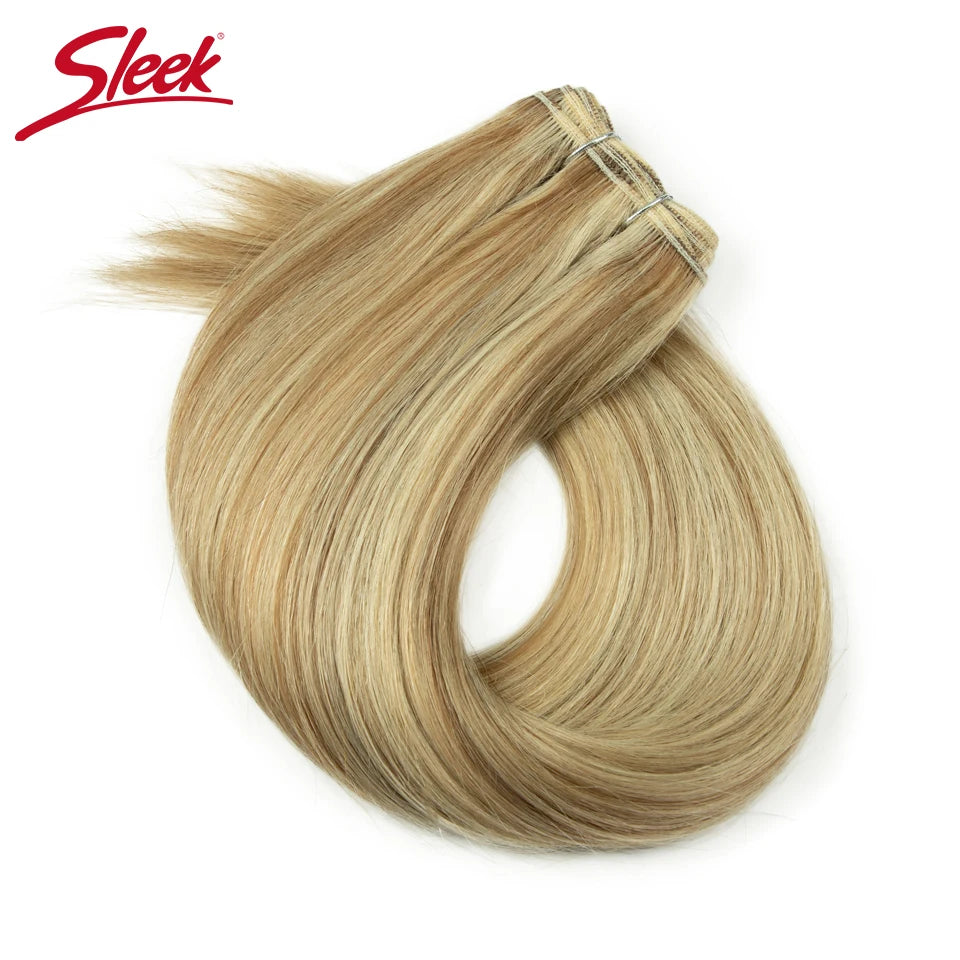 Sleek Brazilian Straight Human Hair Double Drawn Natural Human Hair Weave Bundles Remy Natural  Brown #4 #6 #8 Human Hair Bundle