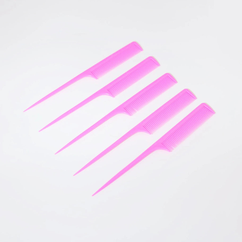 5pcs Rat Tail Comb Set, Distribution Styling Hair Comb, Edge and Back Brushes to Smooth Hair，Special for real hair wigs