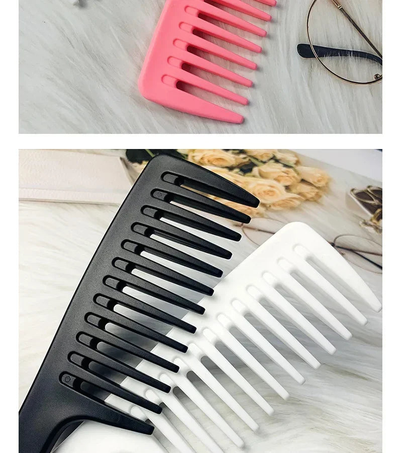 Hairdressing comb heat-resistant women wet hook curly hair brush professional salon styling comb tool，Special for real hair wigs