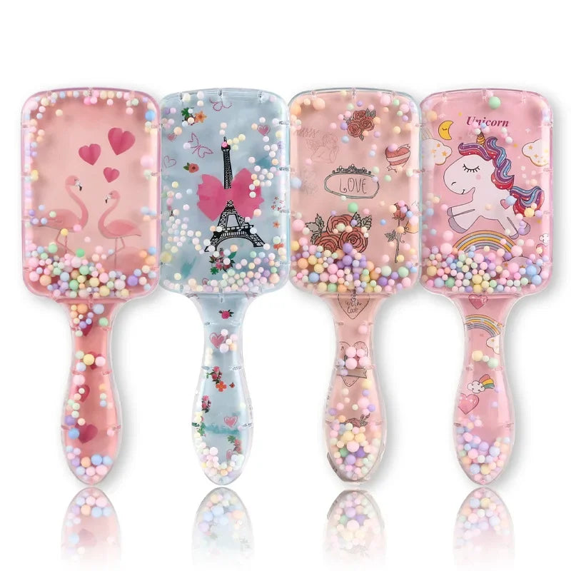 Cartoon Style Hair Brush Both Dry and Wet Massage Exfoliating Hair Brush Suitable Both Men and Women,Special for Real Hair Wigs