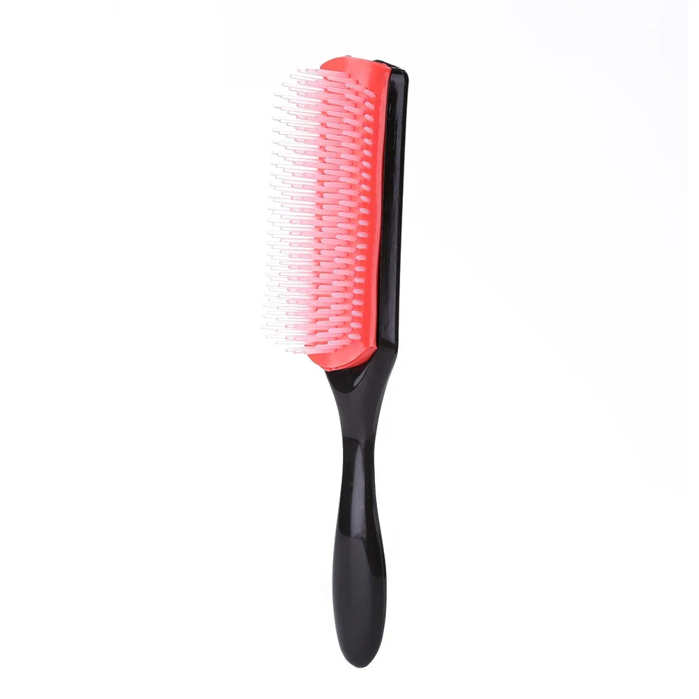 9-Rows Detangling Hair Brush Detangler Hairbrush Scalp Massager Straight Curly Wet Removable Brush Special for Real Hair Wigs