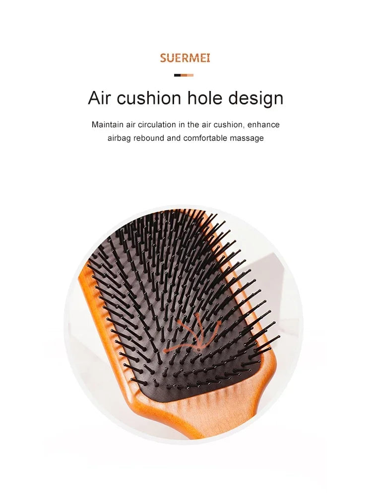 Efficient Hair Removal Comfortabl and Gentle Massage Innovative Professional Massage Comb Anti-static，Special for Real Hair Wigs