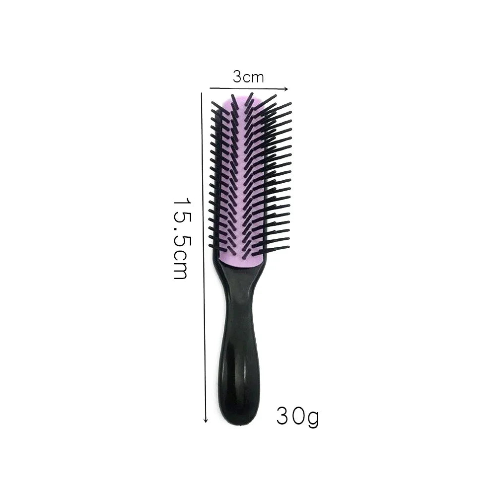 9 Rows Styling Hair Brush Straight Curly Hair Detangling Comb Scalp Massage Detachable Hairbrush Special for Real Hair Wigs
