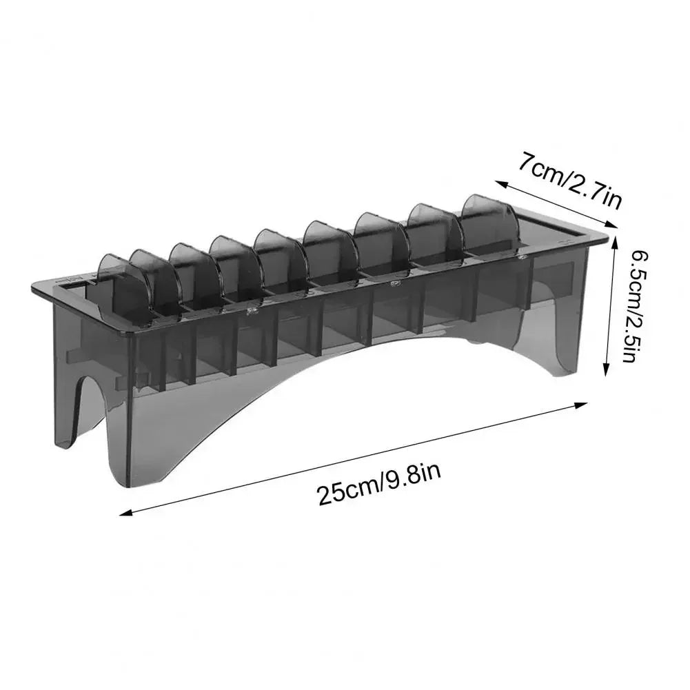 10 grid hair clip protective cover storage box, transparent rectangular guide comb storage box，Special for real hair wigs