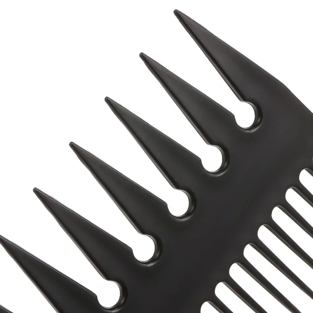 Three in one plastic wide tooth exfoliating comb, anti-static men's hair styling tool，Special for real hair wigs