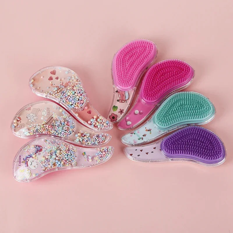 Star Magic Combs Anti-static Massage Unicorn Hair Brushes Tangle Detangle Shower Massage Hair Brush Special for Real Hair Wigs
