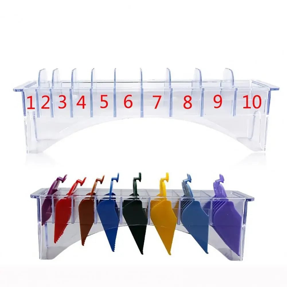 10 grid hair clip protective cover storage box, transparent rectangular guide comb storage box，Special for real hair wigs