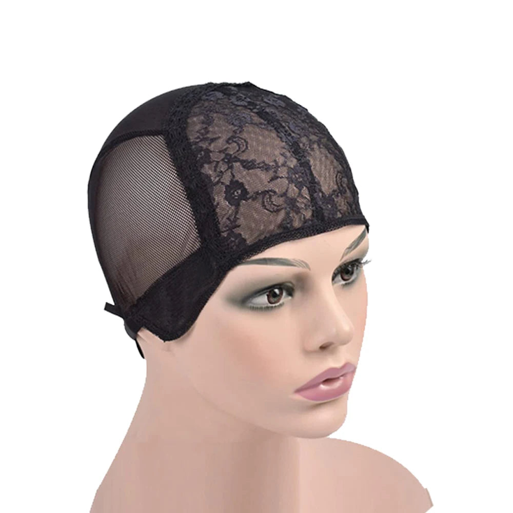 DIY New Wig Caps for Women Black Dome Cap For Wig with Adjustable Straps On The Back Glueless Hairnets Breathable Bald Cap
