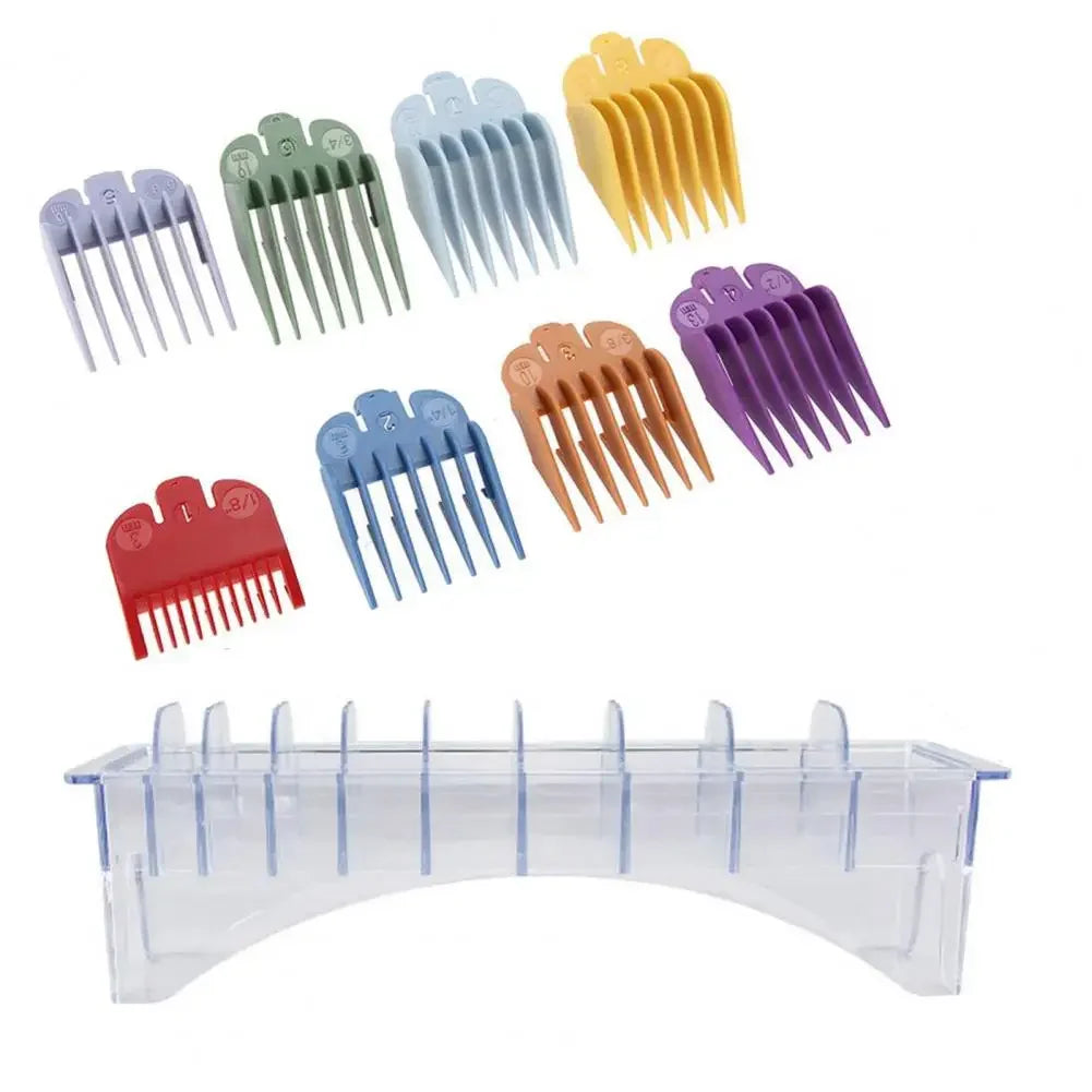 10 grid hair clip protective cover storage box, transparent rectangular guide comb storage box，Special for real hair wigs