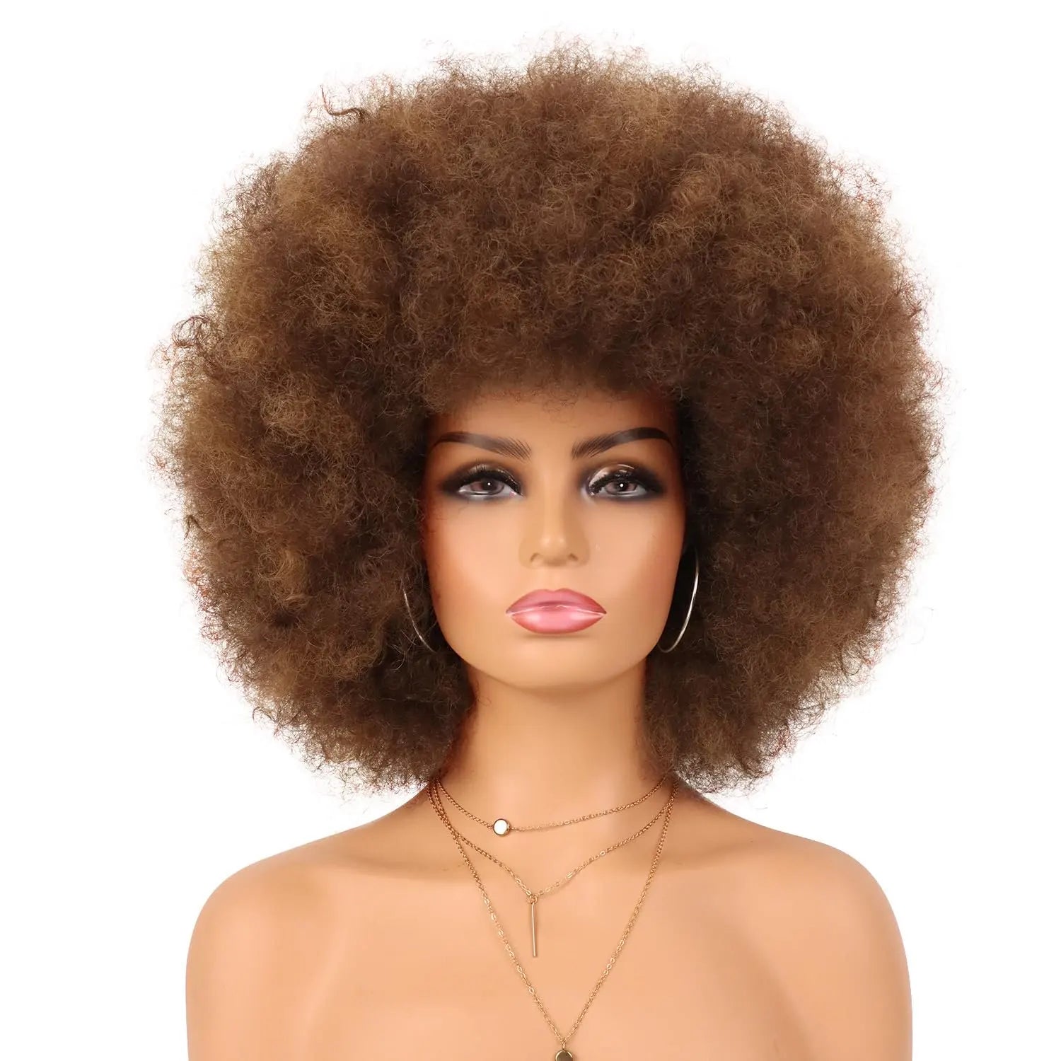 10inch Synthetic Afro Wigs Soft Natural Looking and Bouncy 70s Huge Fluffy Puff Wigs for Cosplay And Daily Party Cosplay Costume