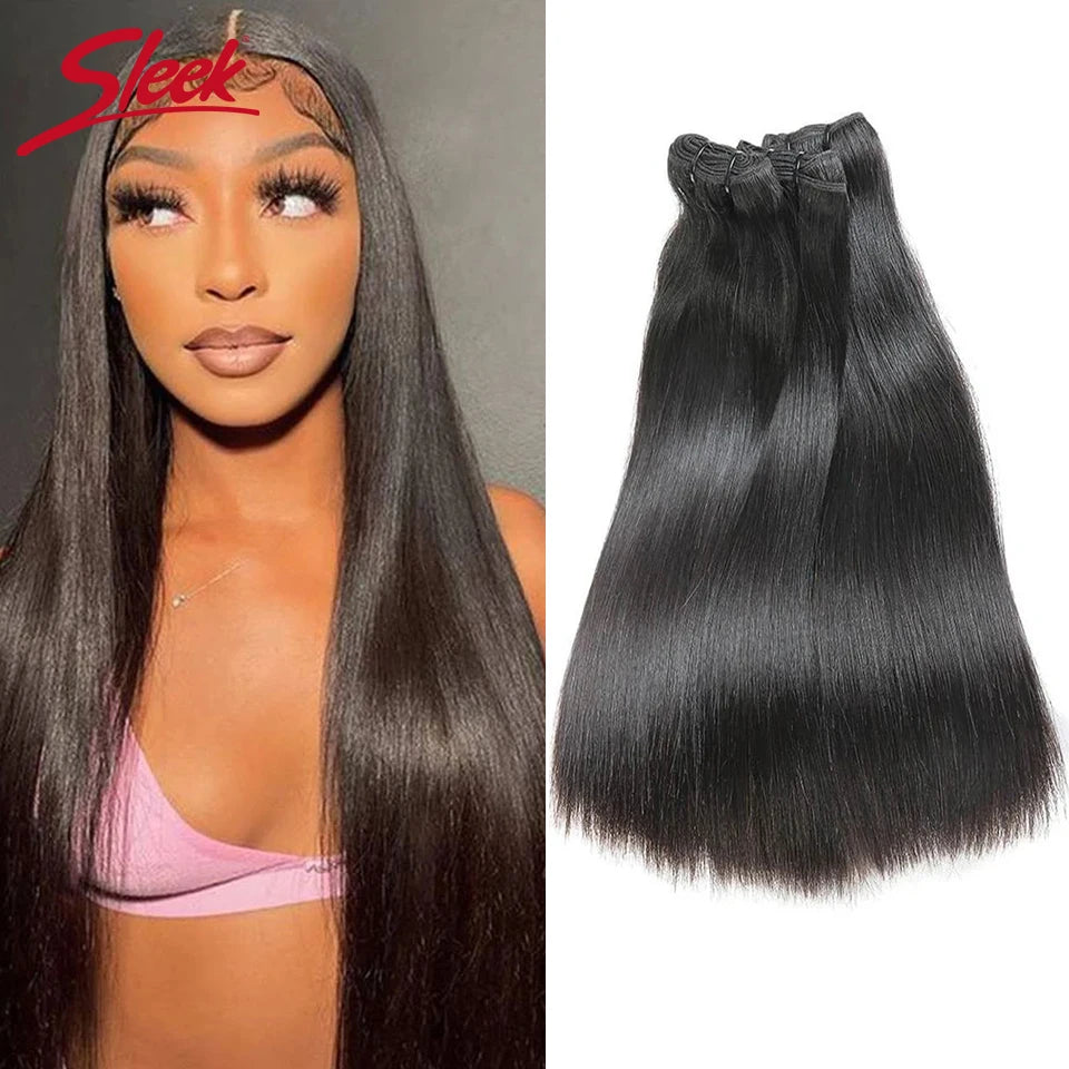 Sleek Brazilian Honey Blonde #27  Straight Hair Double Drawn Natural  Human Hair Weave Bundles Remy 6# 8# Human Hair Bundle