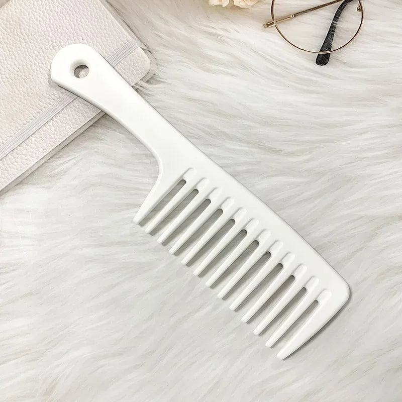 Hairdressing comb heat-resistant women wet hook curly hair brush professional salon styling comb tool，Special for real hair wigs