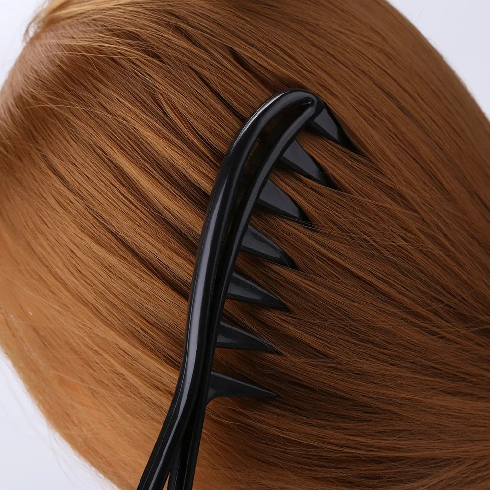 1 wide toothed shark comb exfoliating curly hair salon hair comb styling tool，Special for real hair wigs