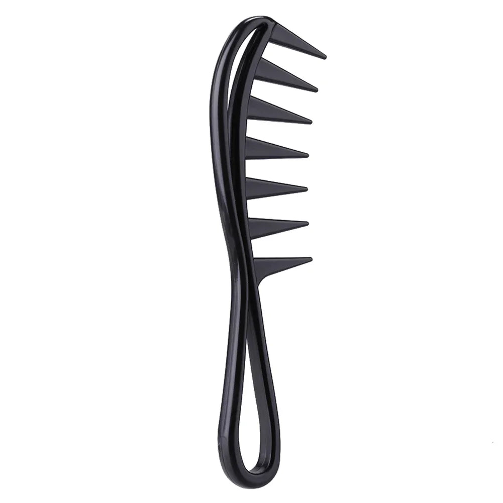1 wide toothed shark comb exfoliating curly hair salon hair comb styling tool，Special for real hair wigs