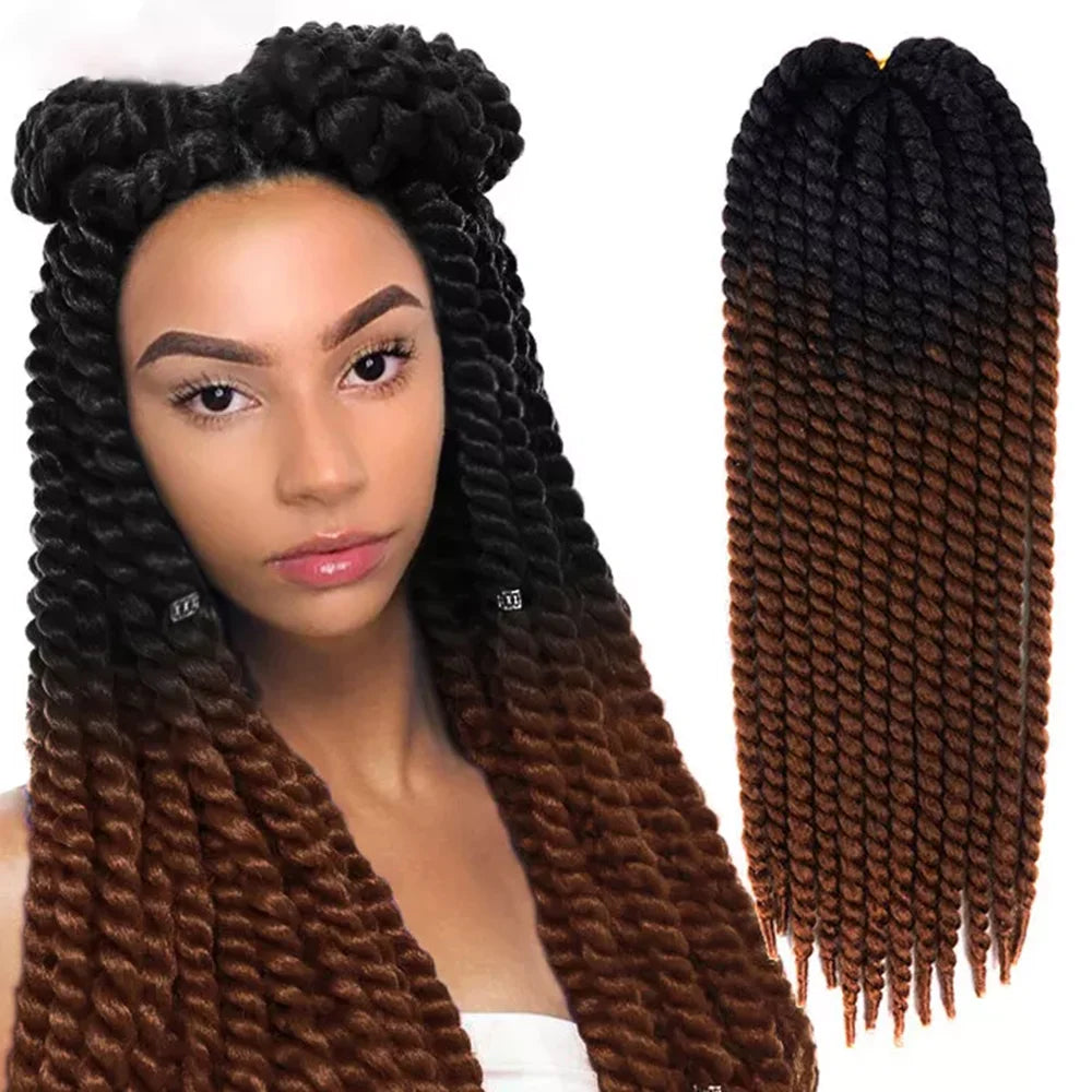 22 inch 120g Senegalese Twist Hair Jumbo Twist Braids Crochet Briads Ombre Synthetic Crochet Hair Braiding Hair For Black Women