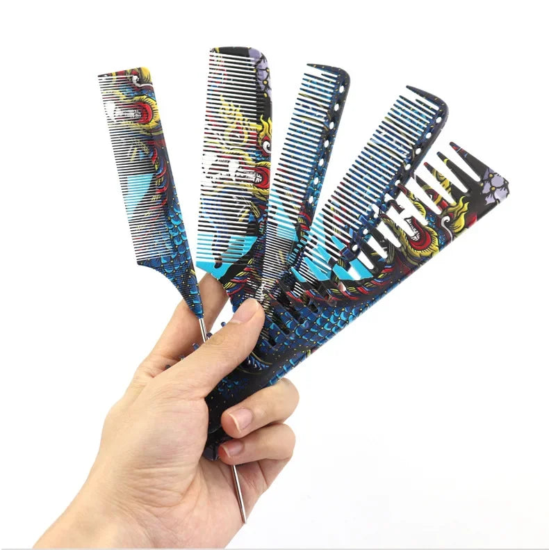 Chinese Dragon Personality Hair Cutting Comb Salon Hair Stylist Professional Male Pointed Tail Comb Special for Real Hair Wigs