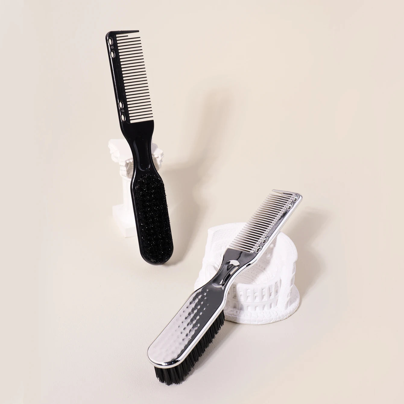 1/2pcs Convenient and multifunctional travel dual head brush comb styling tool integrated，Special for real hair wigs