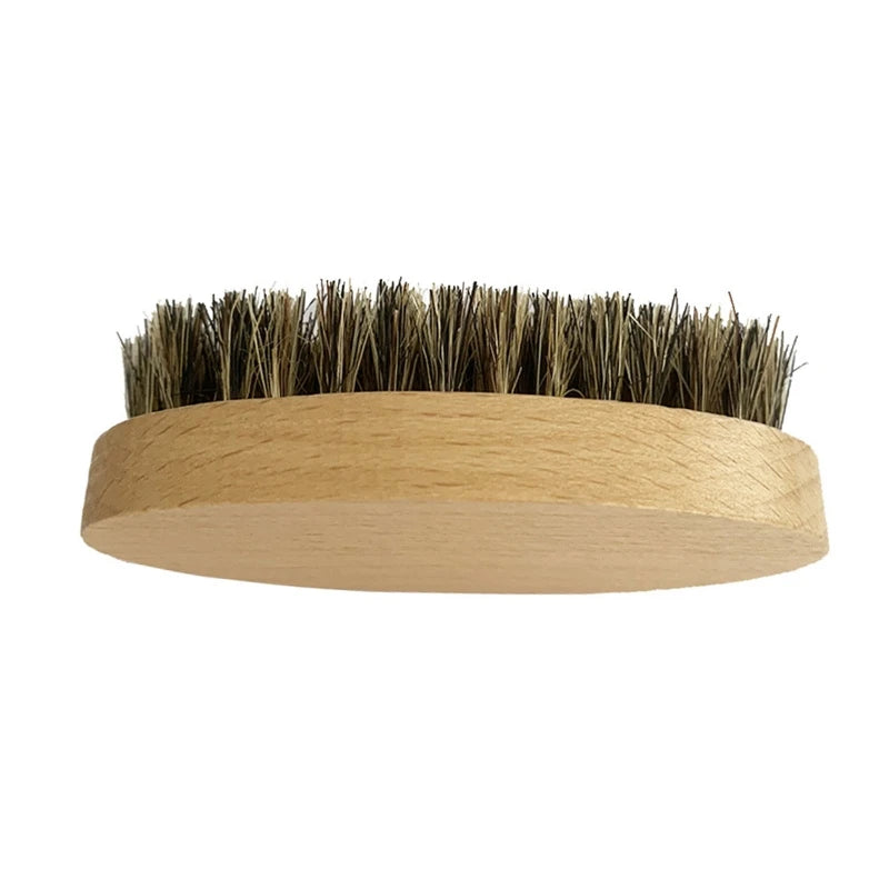 Beard Grooming Brush Oval Men Beard Brush for FACIAL Hair Soft Boar Bristle Brus,Special for Real Hair Wigs