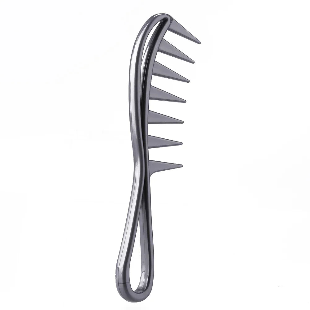 1 wide toothed shark comb exfoliating curly hair salon hair comb styling tool，Special for real hair wigs