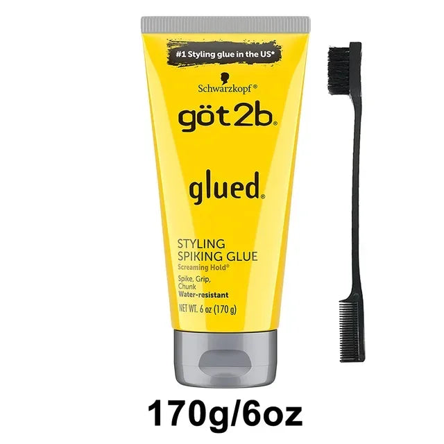 Got2B Glued Spiking Glue Hair Gel Water Resistant Strong Hold for Up to 72 Hours Use for Screaming Hold Spike Grip Chunk 35Gg150