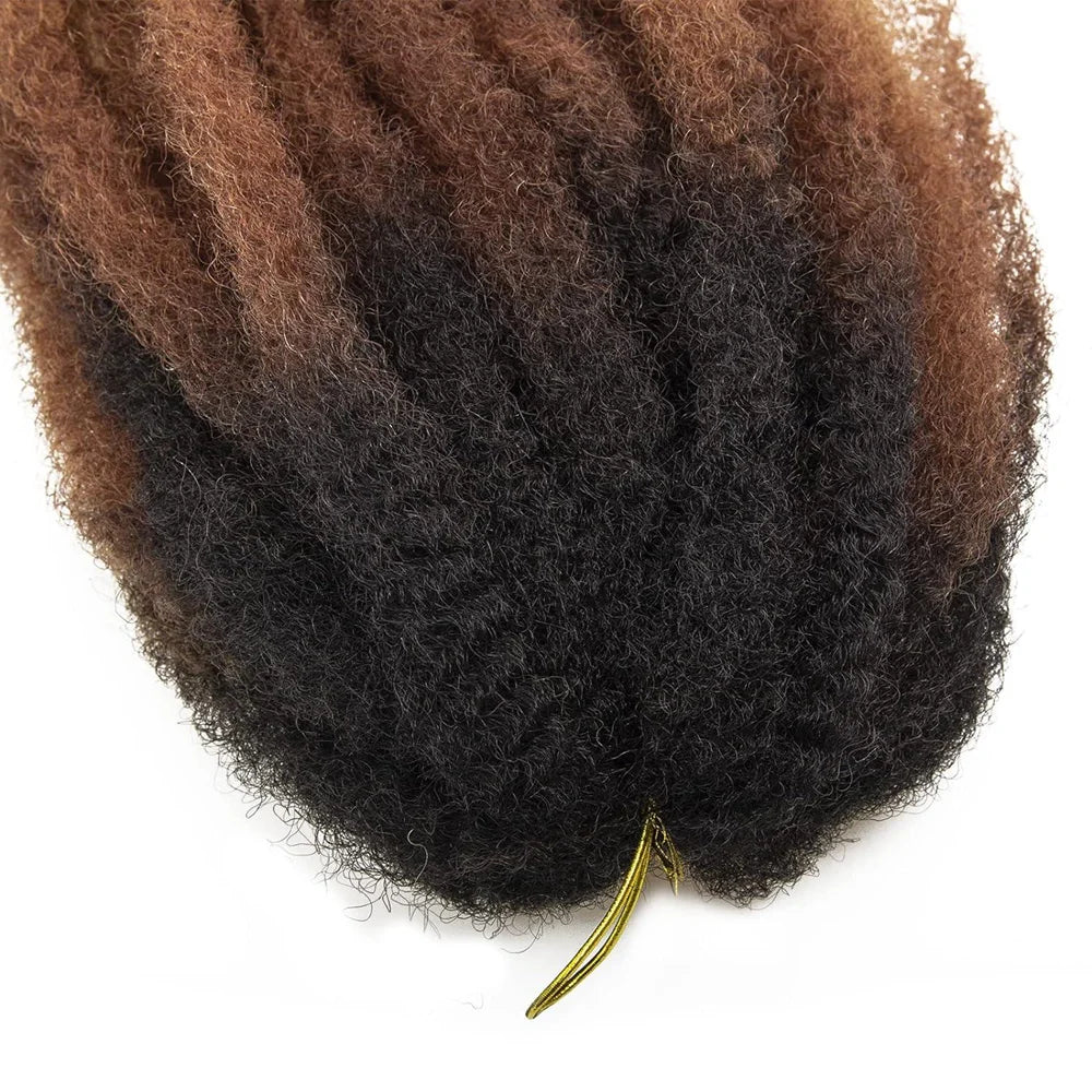 18 Inch 24strands/Pack Synthetic Marley Twist Hair Afro Kinky Curly for Faux Locs Twist Hair Senegalese Twists Hair Extensions