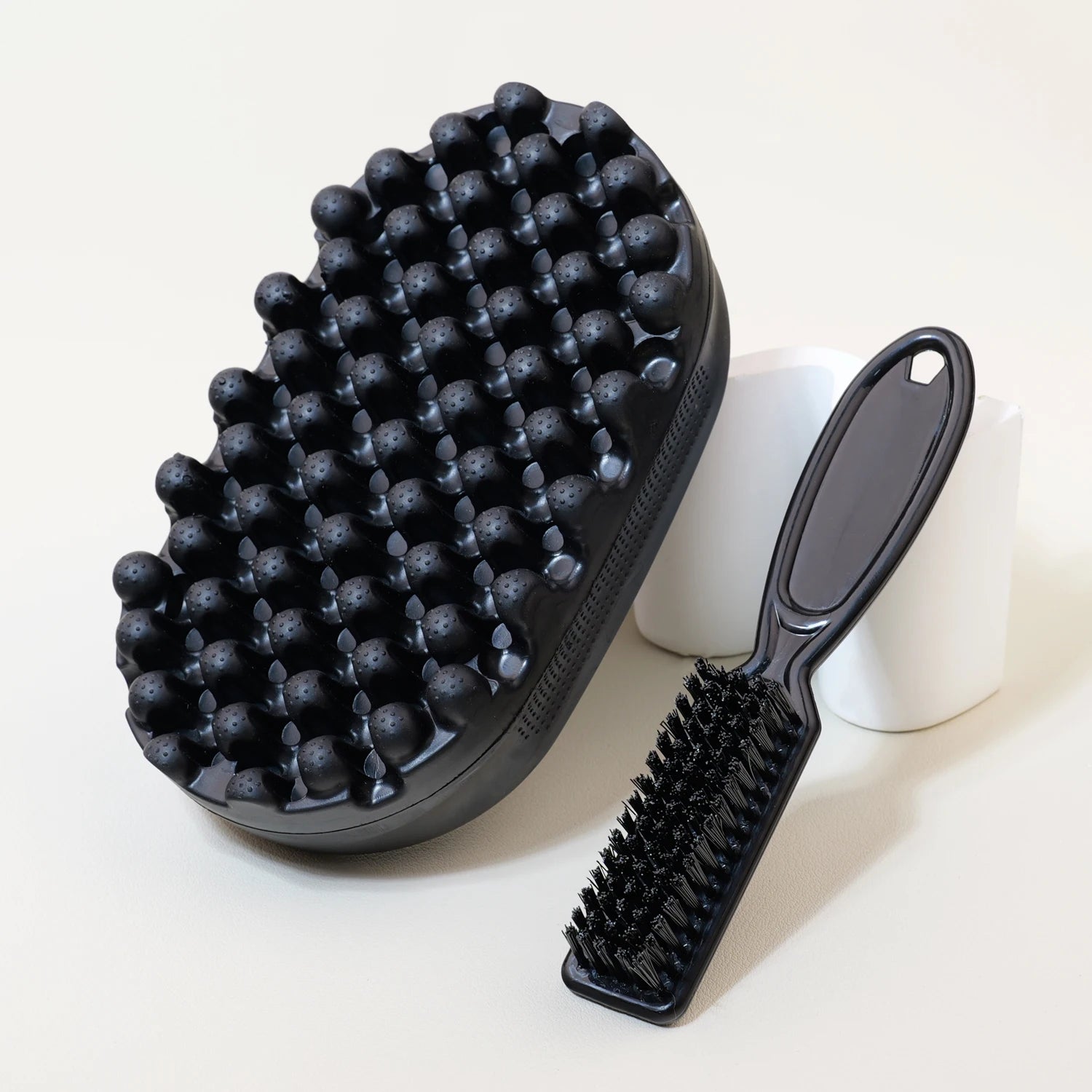 2-piece set of African curly hair magic sponge comb and dual-purpose oily beard styling comb,Special for real hair wigs