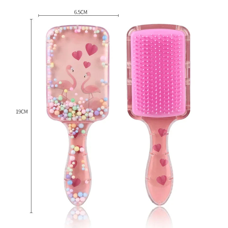 Cartoon Style Hair Brush Both Dry and Wet Massage Exfoliating Hair Brush Suitable Both Men and Women,Special for Real Hair Wigs