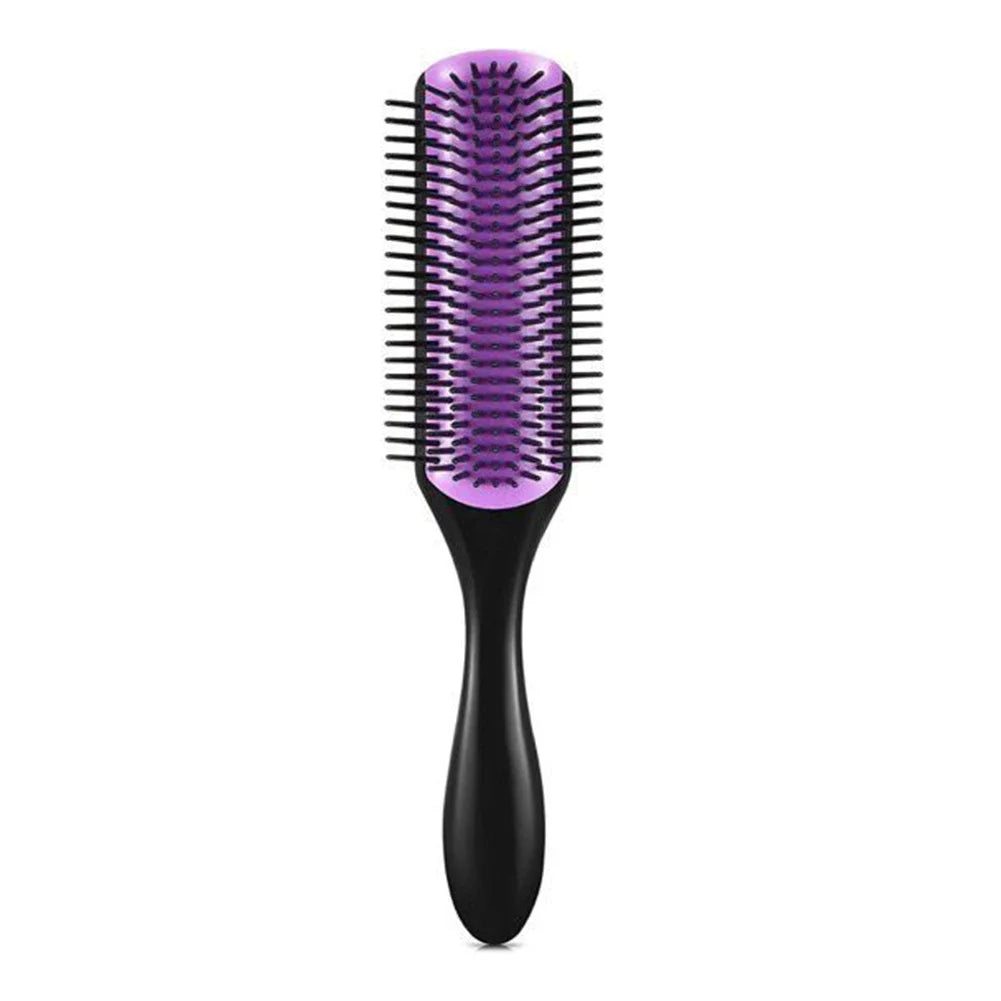 9-Rows Detangling Hair Brush Detangler Hairbrush Scalp Massager Straight Curly Wet Removable Brush Special for Real Hair Wigs