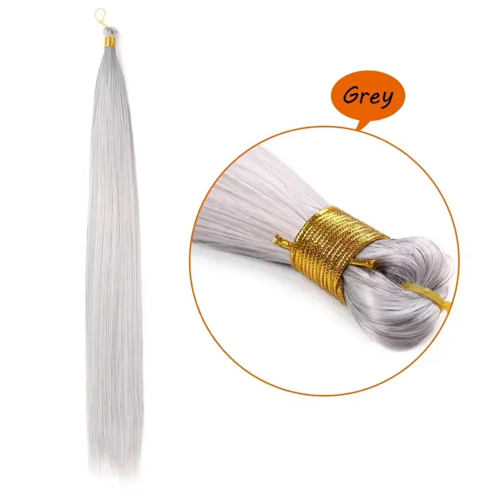 28 Inch Bone Straight Silky Crochet Braiding Hair 150g Synthetic Hair High Temperature Hair Extensions Hair Bundles for Women