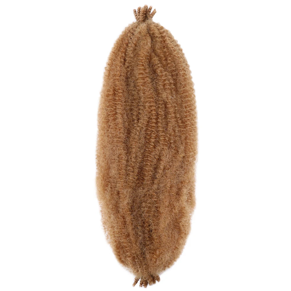 Afro Kinky Curly Marley Braid Crochet Hair Synthetic Braiding Hair Extension 16/24 Inch Afro Curl Crochet Braids For Women