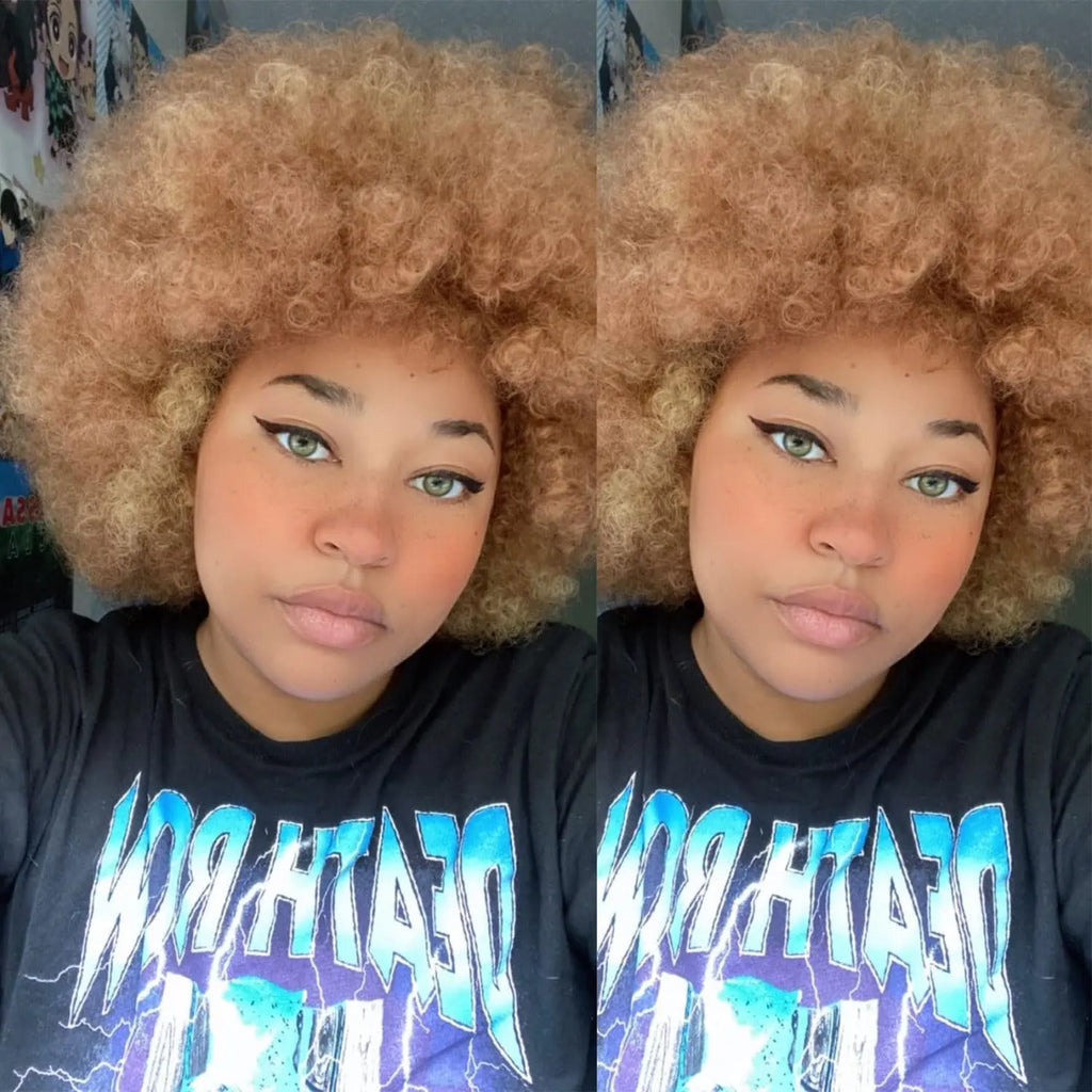 10inch Synthetic Afro Wigs Soft Natural Looking and Bouncy 70s Huge Fluffy Puff Wigs for Cosplay And Daily Party Cosplay Costume