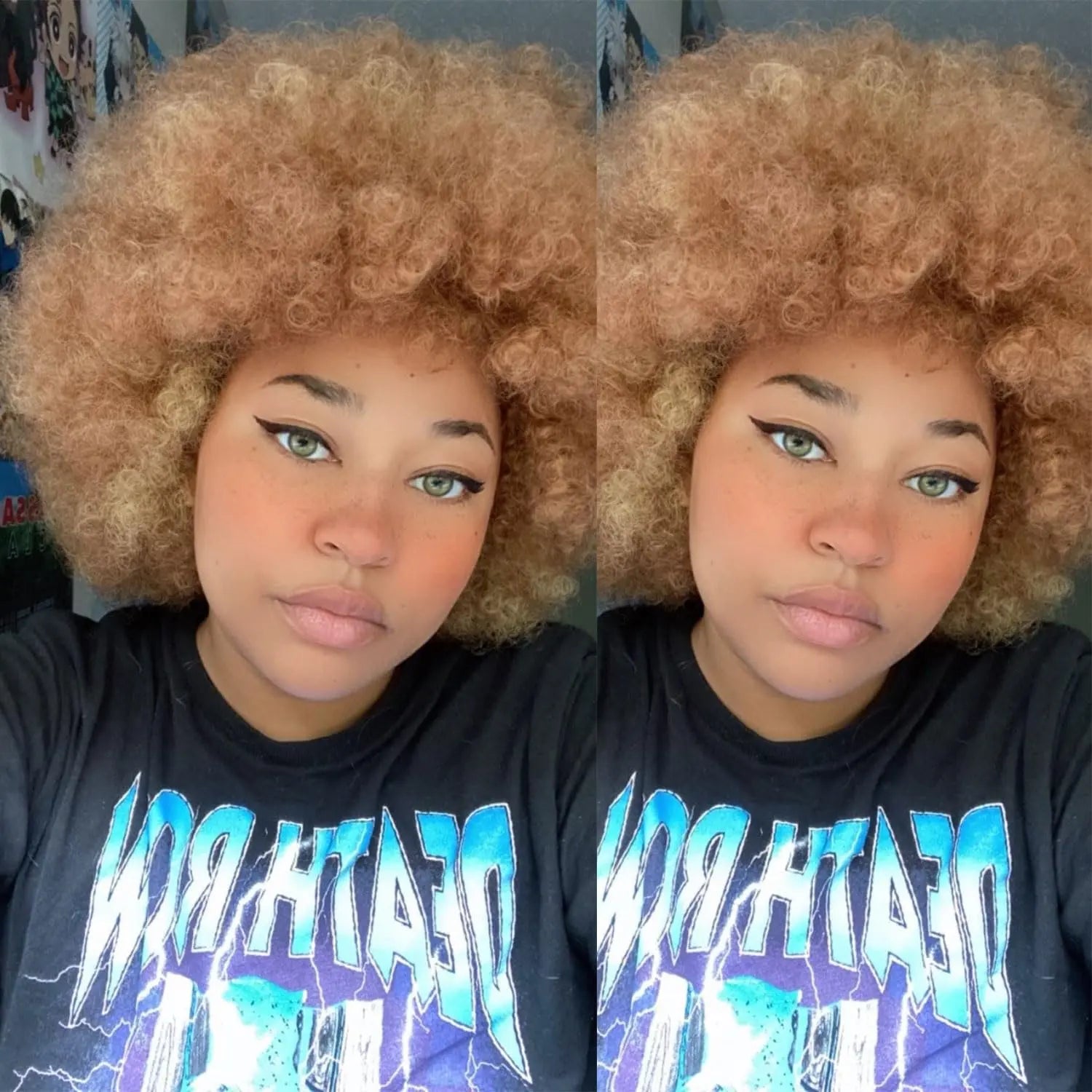 10inch Synthetic Afro Wigs Soft Natural Looking and Bouncy 70s Huge Fluffy Puff Wigs for Cosplay And Daily Party Cosplay Costume