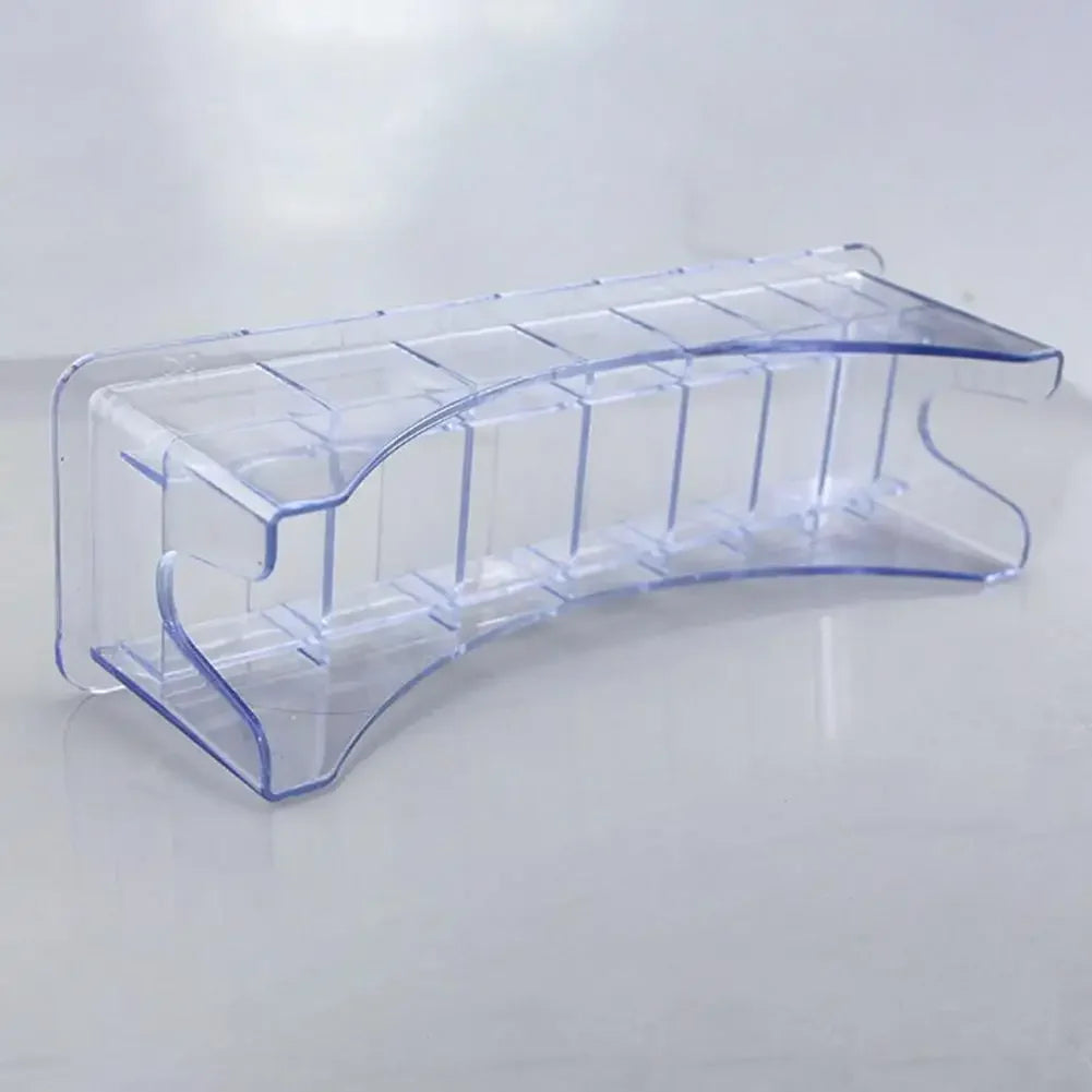 10 grid hair clip protective cover storage box, transparent rectangular guide comb storage box，Special for real hair wigs