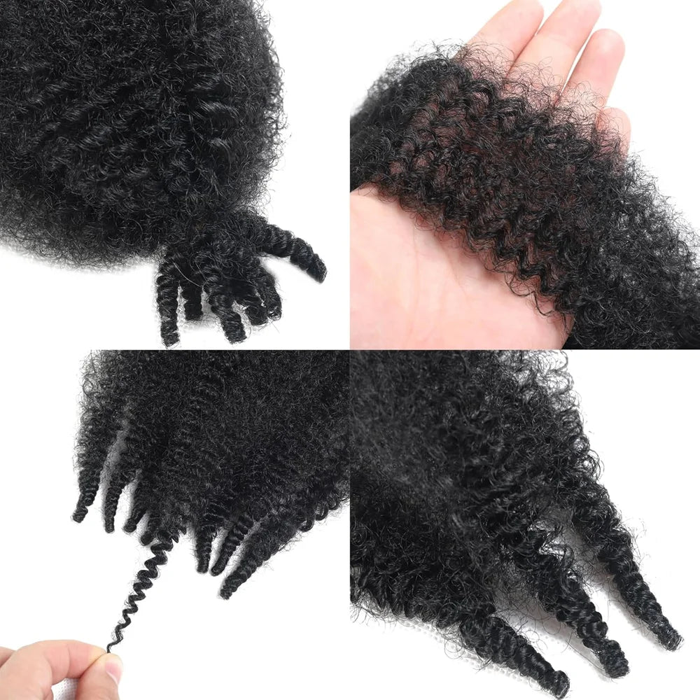 16/24inch Synthetic Pre-Separated Springy Afro Twist Hair Marley Hair Pre-Fluffy Natural Curls Perfect for Marley Crochet Hair