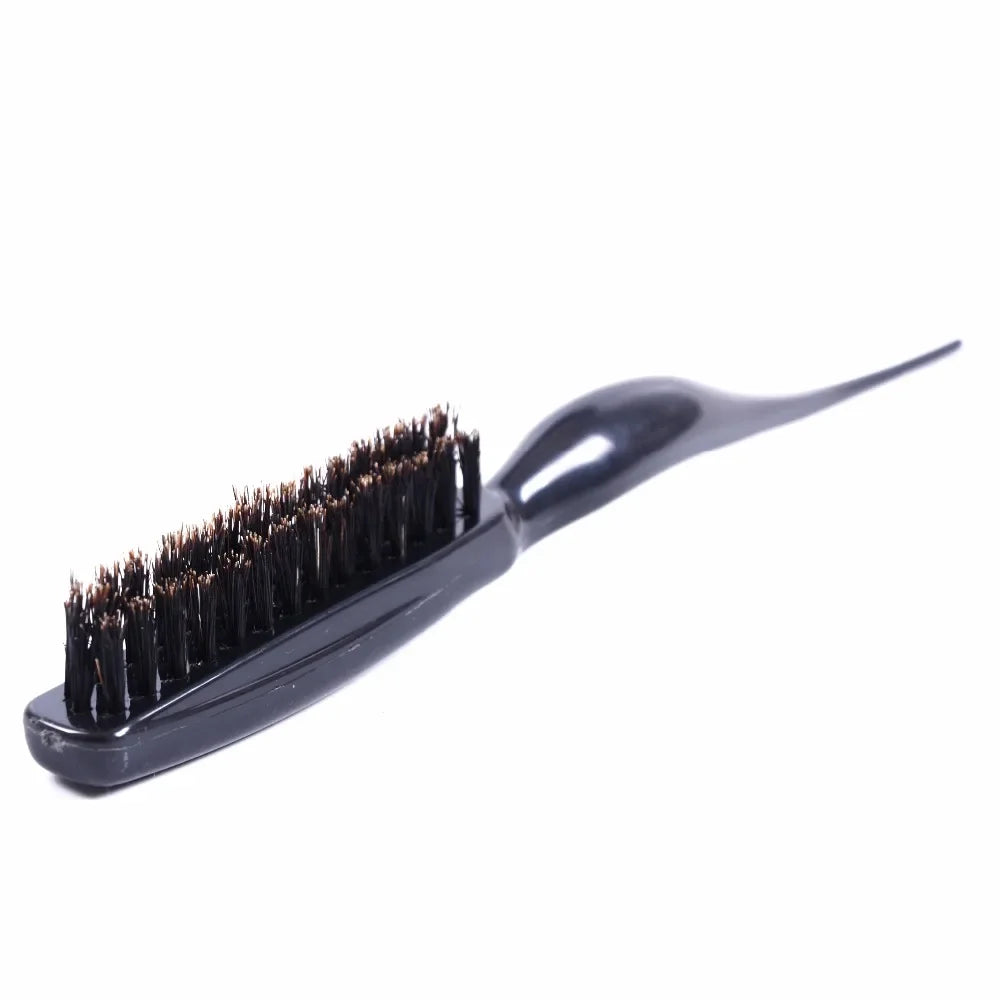 Professional Salon Black Comb Combing Brush Styling Tool Professional Plastic Hairdressing Comb，Special for real hair wigs