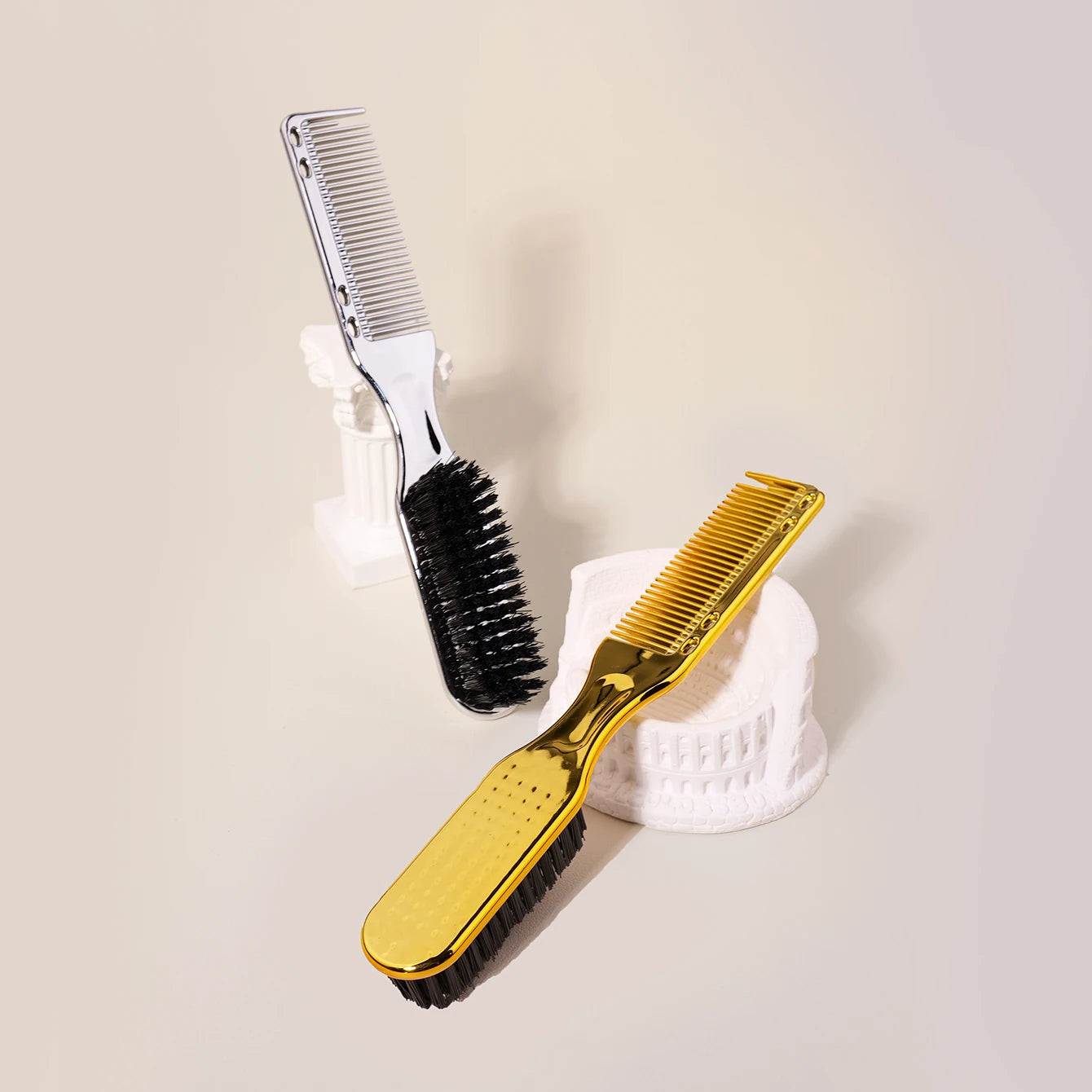 1/2pcs Convenient and multifunctional travel dual head brush comb styling tool integrated，Special for real hair wigs