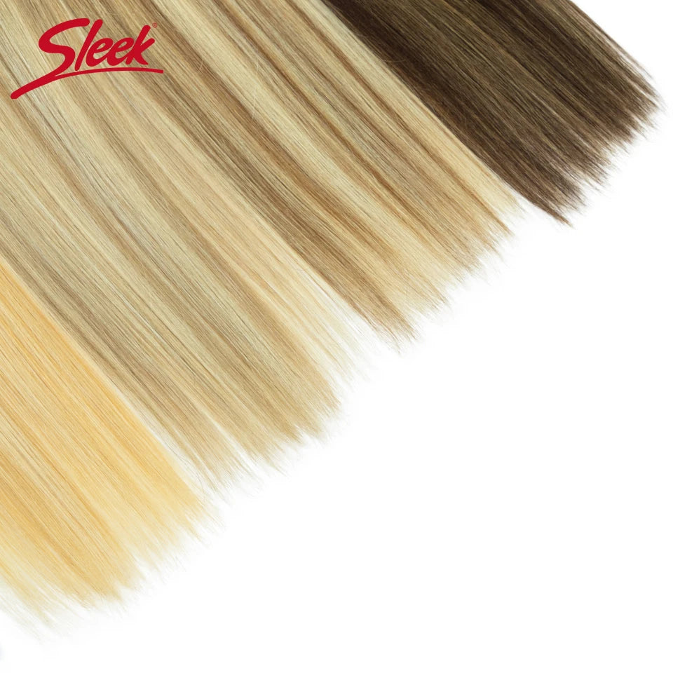 Sleek Peruvian Straight Human Hair Double Drawn Natural Human Hair Weave Bundles Highlight P4/27 P6/613 Remy Human Hair Bundle