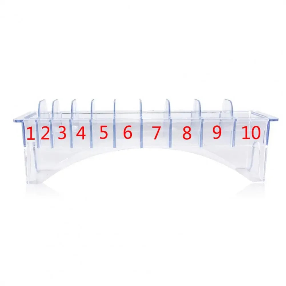 10 grid hair clip protective cover storage box, transparent rectangular guide comb storage box，Special for real hair wigs
