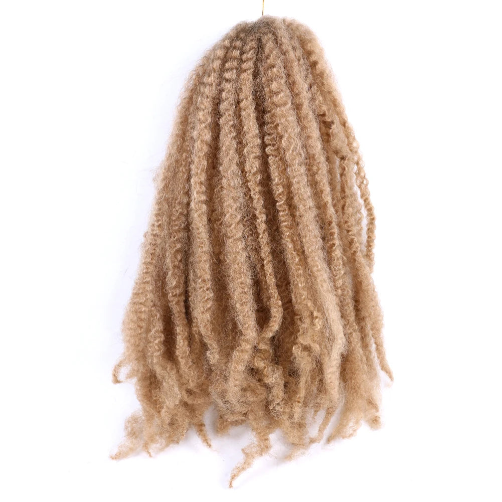 1B/30/27 Synthetic Marley Hair 18 Inch Marley Twist Hair Afro Kinky Curly for Faux Locs Twist Hair Extensions 8strands/Pack