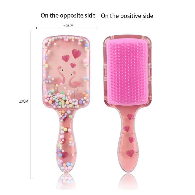 Cartoon Style Hair Brush Both Dry and Wet Massage Exfoliating Hair Brush Suitable Both Men and Women,Special for Real Hair Wigs