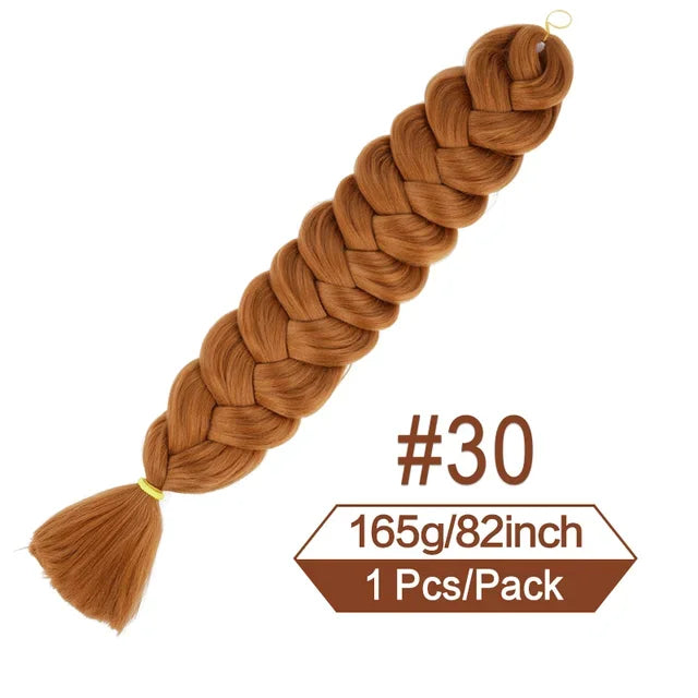 82inch Synthetic Kanekalon Crochet Hair 165g Pre Stretched Braiding Hair Bundle Jumbo Braids Hair Wholesale Extensions For Women