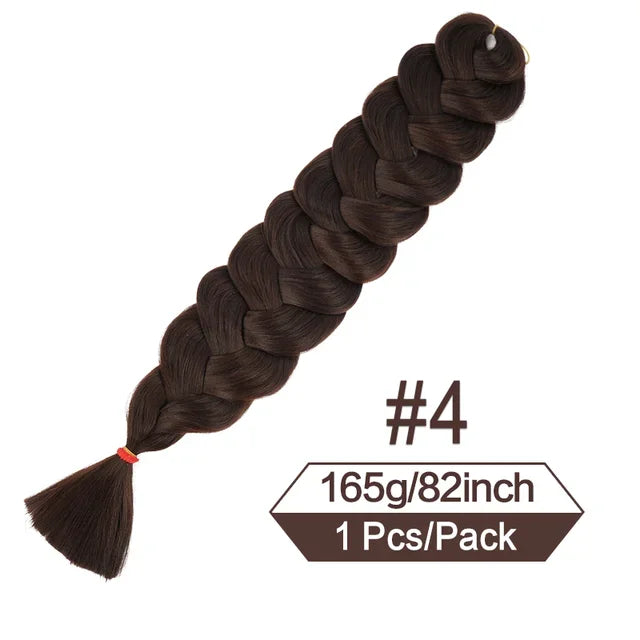 82inch Synthetic Kanekalon Crochet Hair 165g Pre Stretched Braiding Hair Bundle Jumbo Braids Hair Wholesale Extensions For Women