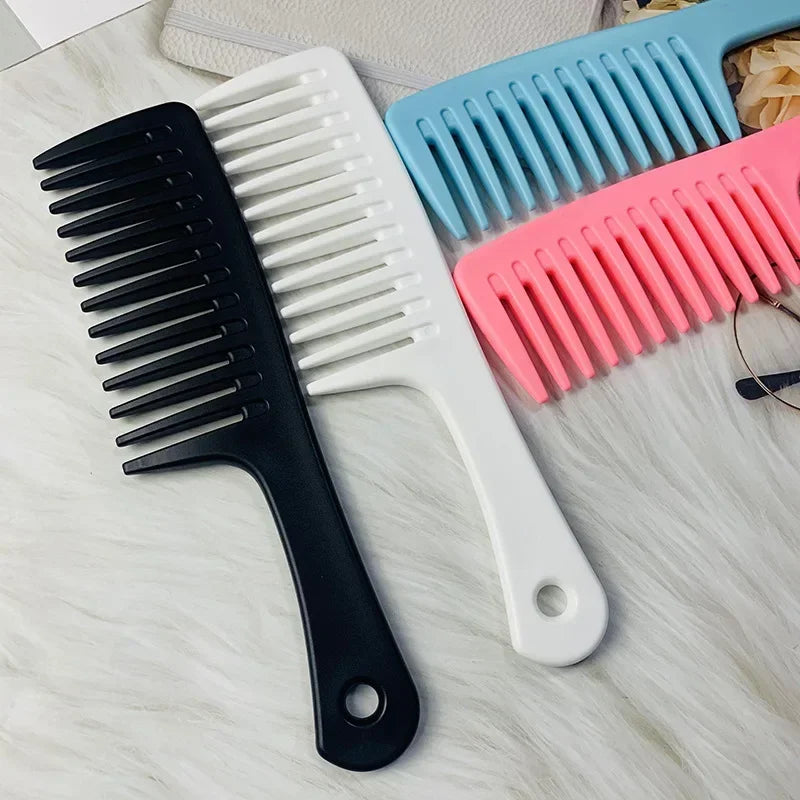 Hairdressing comb heat-resistant women wet hook curly hair brush professional salon styling comb tool，Special for real hair wigs